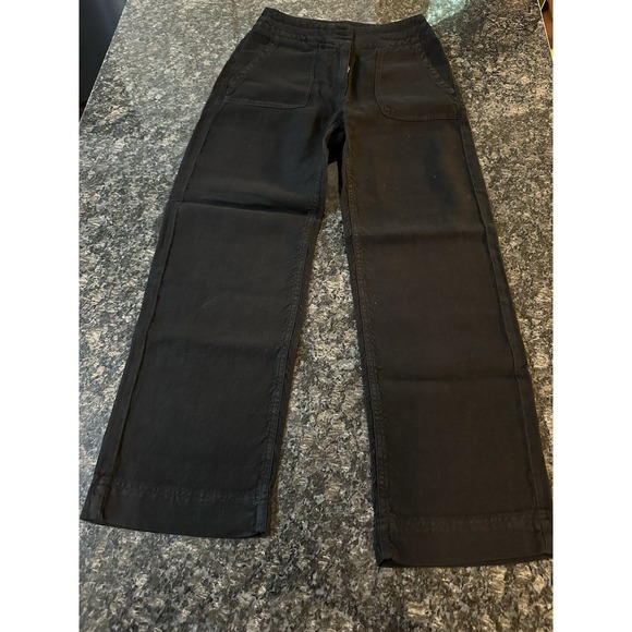 Poetry Pants - Poetry Women Black Linen Pants Size Us 4. UK‎ 8. NWT 3 Button Pants